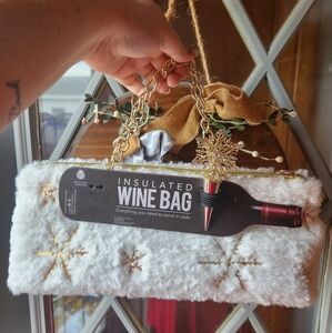 NWT Faux Fur Wine Purse Cooler